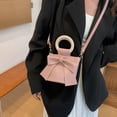 thumbnail image 2 of Red wine colour Lindo cubo bolso bandolera dulce pajarita bolsos pequeños bolsos de hombro para las mujeres, 2 of 5