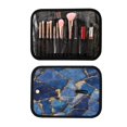 thumbnail image 6 of 3-Piece Travel Toiletry Bag Set, Hanging Wash Bag with Makeup Bag & Brush Case,Waterproof Cosmetic Organizer for Travel, Gym & Home Kintsugi Waves Of Sapphire, 6 of 10