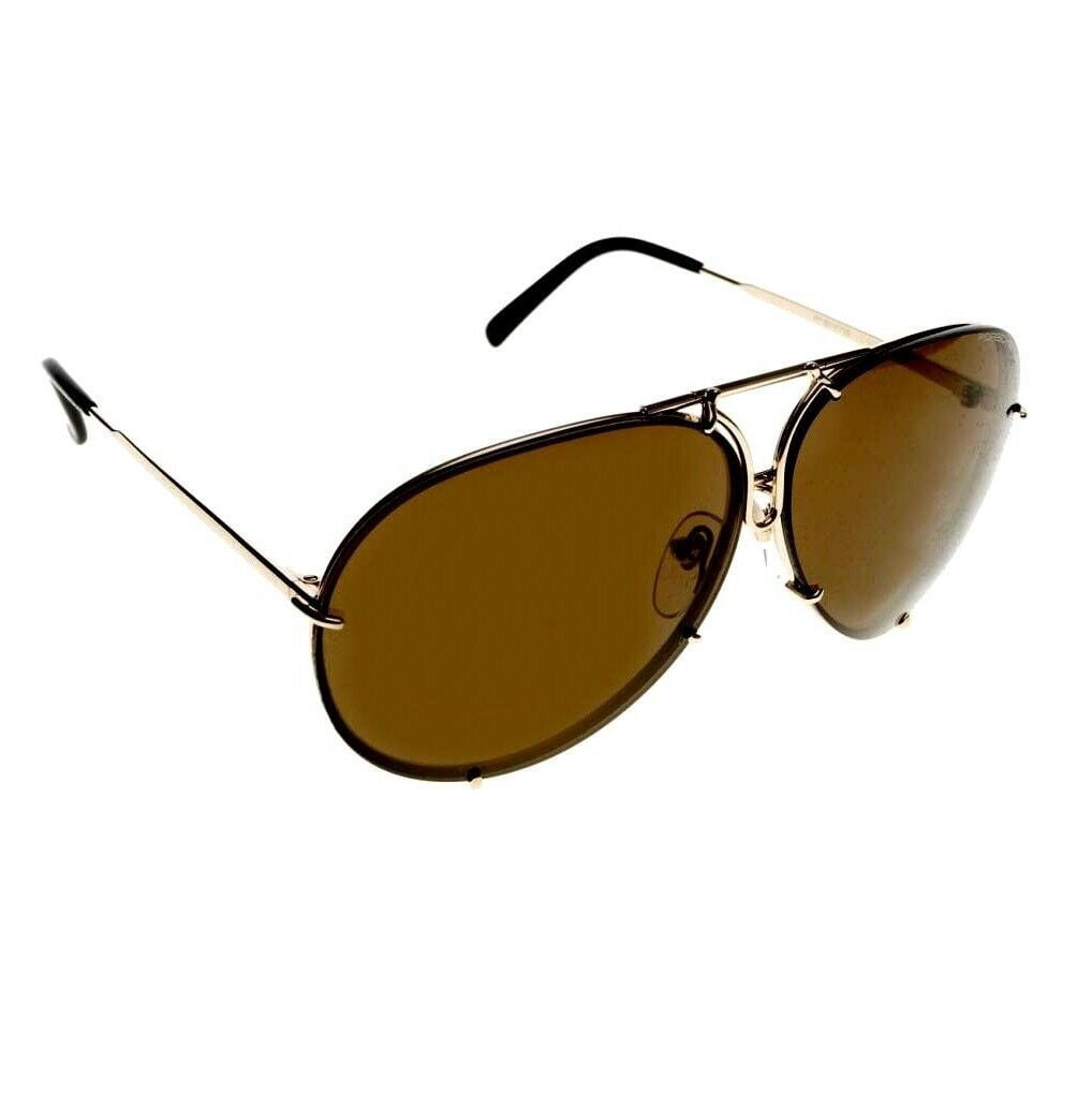 PORSCHE P 8478 A Sunglasses Light Gold Frame Brown Lenses 69mm