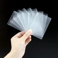 thumbnail image 2 of GHSDFBB 50pcs Transparent Plastic Vertical ID Credit Card Holder Protector Sleeve, 2 of 7