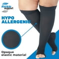 thumbnail image 4 of Absolute Support Wide Calf Unisex Compression Knee High 15-20mmHg - Black, 2XL, 4 of 11