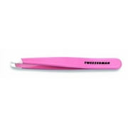 Tweezerman Stainless Steel Slant Tweezer, Pink
