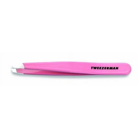 Tweezerman Stainless Steel Slant Tweezer, Pink
