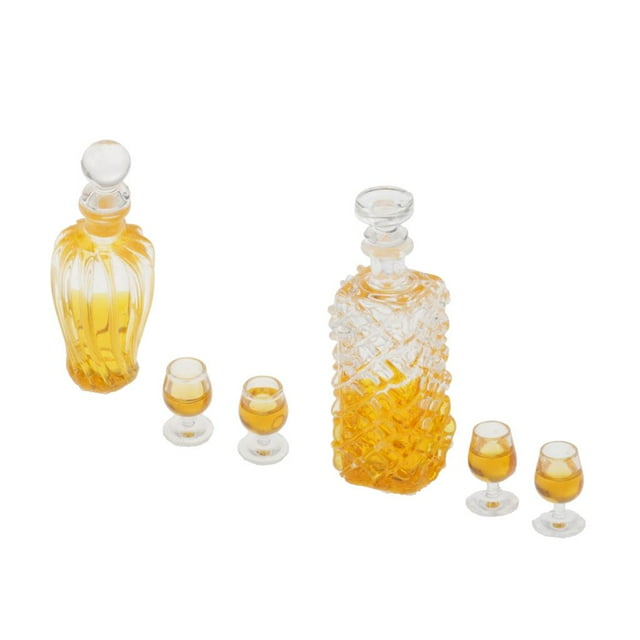 6 Piezas , de Bebidas, Casa Mini, 1:12, Casa de , Accesorios de Decoración CUTICAT Mini botellas de vino de la casa de muñecas
