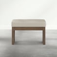 thumbnail image 4 of Simpli Home Milltown 27 inch Wide Solid Wood Rectangular Upholstered Footstool Bench, Beige Cream, 4 of 6
