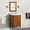 Walnut & White, variant on MCM 25" Single Round Sink Vanity with White Marble Stone in Walnut