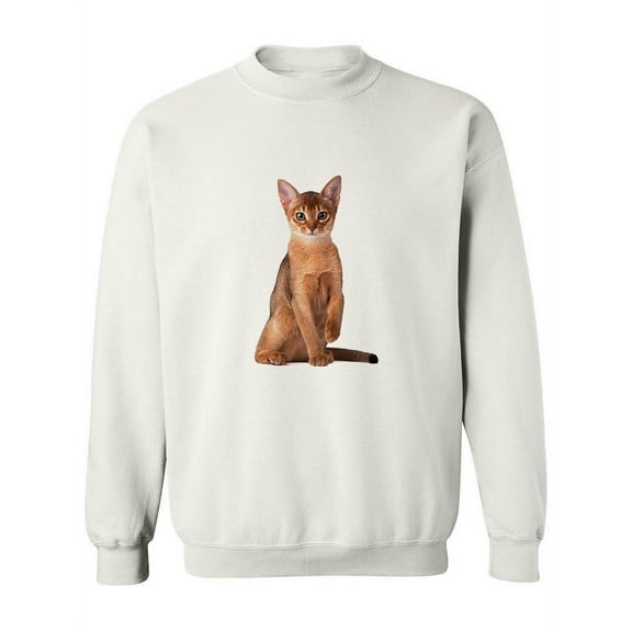 Cute Purebred Abyssinian Cat Sweatshirt Women -Image by Shutterstock, Female XX-Large