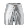 thumbnail image 5 of vigerkar Sexy Booty Shorts, Rave Pants, Casual High Waisted Stretch Short Pants for Women (Silver, XXL), 5 of 7