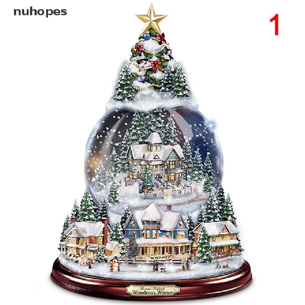 nuhopes Giratorio Árbol De Navidad Escultura Decoraciones Pasta Ventana Pegatinas