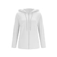 thumbnail image 6 of Horkkom Zip Up Hoodie Women Long Sleeve Solid Color Hooded Sweatshirt Casual Lightweight Thin Jackets XL, 6 of 8