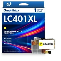 LC401 LC401XL MFC-J1010DW Ink Cartridges for Brother Printer LC 401 LC 401XL High Yields MFC-J1010DW MFC-J1170DW MFC-J1012DW MFC-J1800DW MFC J1010DW (1 Pack Yellow)