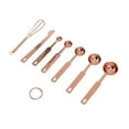 thumbnail image 2 of Measuring Spoons, Stackable Design Detachable Ring Baking Measuring Spoons With Leveler Eggbeater For Cooking Rose Gold, 2 of 8
