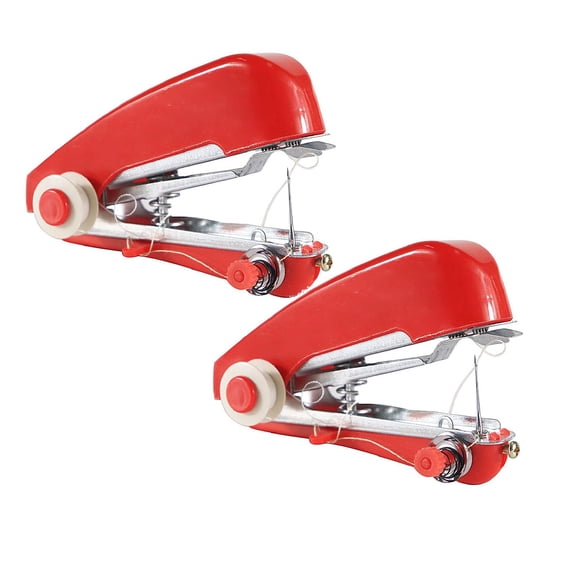 Clearance Needle and thread case under $5,Small Manual Sewing Machine Portable Mini Sewing Machine Manual Sewing Tool 2PC