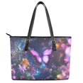 thumbnail image 2 of ZUXONGSY Butterfly Daisy Flower Galaxy Print Tote Bag for Women Lightweight Satchel Handbags Waterproof Top Handle Tote Bag with Handle for Dating Shopping, 2 of 6