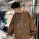 thumbnail image 2 of Sudadera con cuello redondo y estampado floral de letras góticas para hombre, ropa de moda de hip hop, sudadera con capucha estilo urbano Y2K, novedad de 2024, 2 of 5