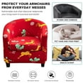 thumbnail image 3 of SHANNA Club Chair Slipcovers 2 Piece Stretch Printed Tub Chair Cover with Cushion Cover Soft Spandex Barrel Chair Armchair Protector for Living Room Hotel, 3 of 8
