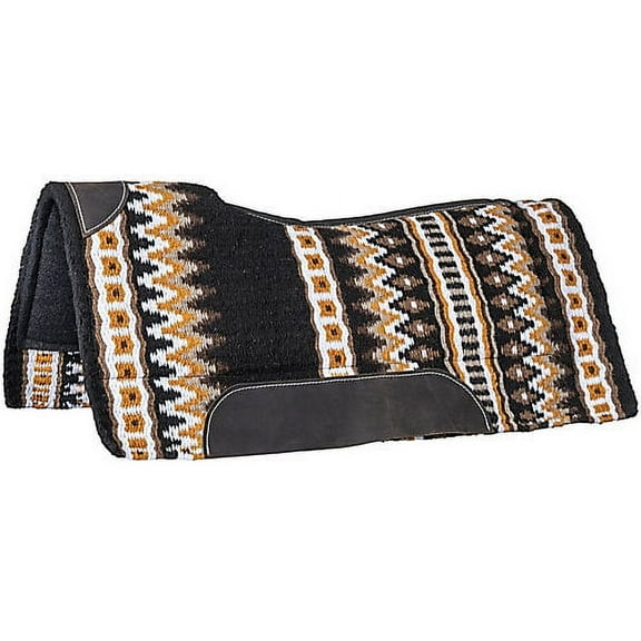 Tough 1 Western Saddle Pad Tularosa Wool Cream Brown Black 31-9994