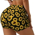 thumbnail image 2 of Kdxio Sunflower 6 Print Workout Shorts for Women Seamless Soft Smooth Gym Yoga Scrunch Active Shorts, 2 of 9