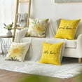 thumbnail image 2 of Home Sweet Home Spring Summer Flowers Yellow Throw Pillow Covers, 18 x 18 Inch Cushion Case for Sofa Couch Set of 4, 2 of 6