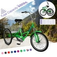 thumbnail image 2 of LILYPELLE 24" 3 Wheel Bike for Adults Folding Tricycle 7 Speed Adult Trike Low-Step Through for Seniors with 400lbs Load Capacity,Apple Green, 2 of 16