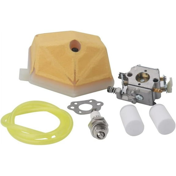 Carburetor with Air Filter Spark Plug Replacement for Husqvarna 51 55 Chainsaw WT-170 Carb Replaces 503281504