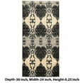 thumbnail image 4 of Benzara BM201125 3 x 2 ft. Power Loom Polypropylene Rug with Damask Pattern, Gray & White, 4 of 4