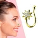 thumbnail image 4 of de cristal falso 18G Clip no perforado en s de oro Zulema piercings en la nariz, 4 of 8