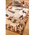 thumbnail image 3 of Furnish My Place Beige Cabin Rug - 3 ft. 6 in. x 5 ft. 6 in., Multicolor, Lodge Rug with Mountain, Deer, Snow Print, Bedroom, Living Rooms, 3 of 10