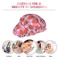 thumbnail image 7 of Yiaed Strawberry Print Reusable Shower Cap & Bath Cap & Lined, Oversized Waterproof Shower Caps Designed for all Hair Lengths, 7 of 7
