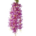 thumbnail image 4 of 2 Piezas Artificiales de 5 Horquillas para Colgar Vid Simulación Syringa Flor Boda Blanco púrpura, 4 of 9