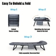 thumbnail image 2 of (Outdoor Only) 75-inch Portable Foldable Outdoor Camping Cot equipped with soft removable two-tone pearl cotton mattress, adjustable reclining camping sleeping bed specially designed for adults. Comp, 2 of 9