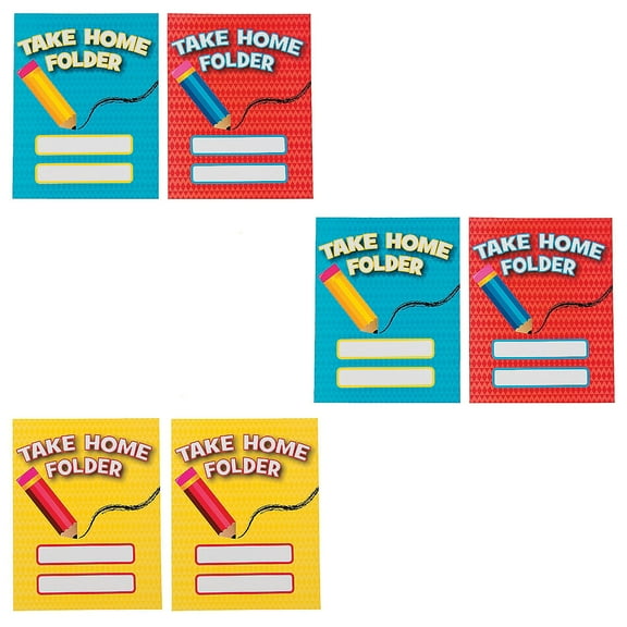 Fun Express Bulk 48 Pieces Laminated Take Home Pocket Folders
