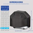 thumbnail image 1 of QJUHUNG Housse de Barbecue Noire Imperméable et Résistante aux UV avec Ourlet Ajustable et Sangles à Crochet et Boucle - Convient aux Grils au Gaz à 3-5 Brûleurs, Nettoyage Facile, Matériau Polyester, Plusieurs Tailles Disponibles ZZ, 1 of 7