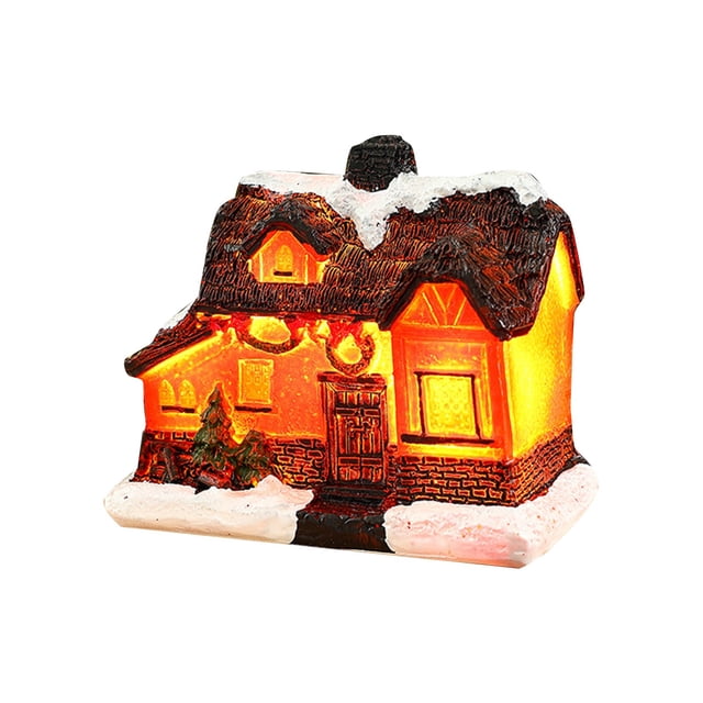 TIELUTT Luminous Resin Christmas Small Micro Luminous Girls Ornament Transformer Ornament Ornament Set with Topper Ornament for Christmas Trees Elegant Goddaughter Christmas Ornament
