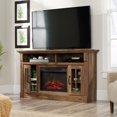 thumbnail image 3 of Sauder Fireplace TV Stand with Glass Doors for TVs up to 65", Vintage Oak Finish, 3 of 14