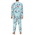 thumbnail image 5 of Bingfone Men'S Pajama Set 2 Piece Loungewear Pjs, Long Sleeve With Pajama Pants-Sailboats Anchors, 5 of 9
