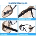 thumbnail image 4 of 8 Pairs Safety Eye Glasses Side Shields Slip Clear Flexible Slip Clear Flexible Slip On Shield Fits Small Medium Eyeglasses, 4 of 5