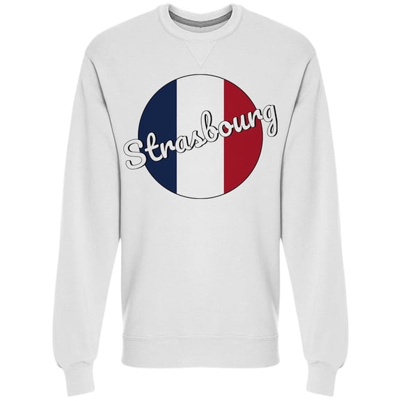 Strasbourg Flag French Colors Sweatshirt Men -Image by Shutterstock, Male 3X-Large