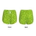 thumbnail image 3 of Hirioo Lime green glitter for Women's Double Layer Athletic Shorts High-Performance Gym Shorts with Inner Pocket, Elastic Waistband-Medium, 3 of 7