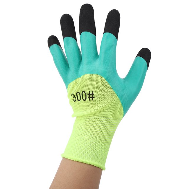 Guantes de jardinería duraderos, antideslizantes y ventilados para tareas de construcción y fábrica. Agarre resistente.