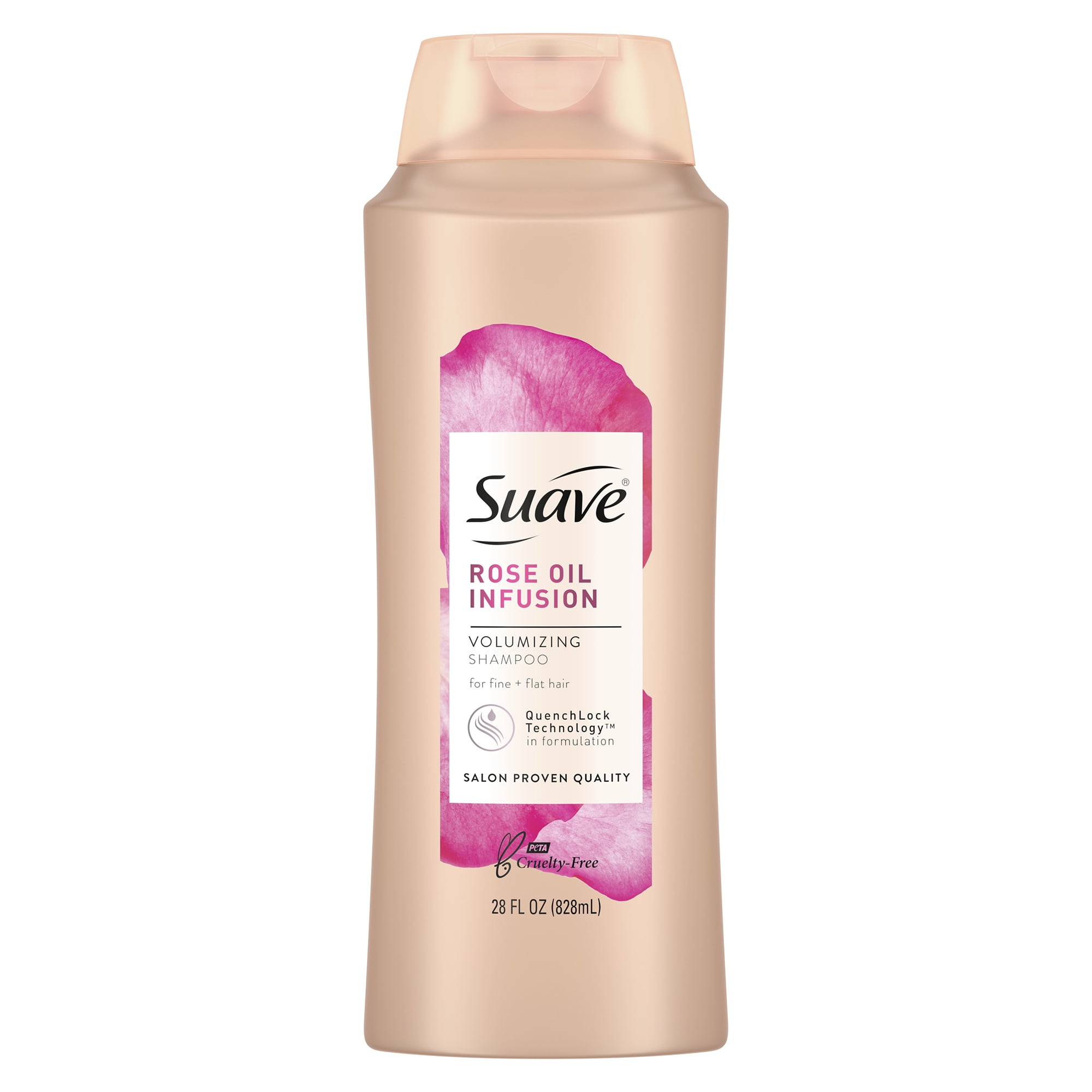 Suave Professionals Rose Oil Infusion Shampoo Volumizing Shampoo For Fine to Flat Hair, 28 oz
