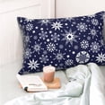 thumbnail image 4 of Salouo Snowflakes2 Pattern Pillow Cases,1PC Pillow Covers with Envelope Closure Decorative Pillow Case for Bed Couch,Pillows Not Included-16"x24", 4 of 6