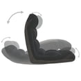 thumbnail image 3 of vidaXL Folding Floor Chair Black Fabric, 3 of 5