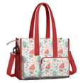 thumbnail image 2 of Teacher Tote Bag,Colorful Mermaid Princess Pattern Teacher Utility Tote Bag,Large Work Tote Bags for Women with Multiple Pockets,Top Zipper Closure,13.8x10.6x6.7 Inch, 2 of 5