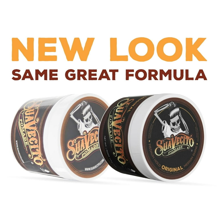 Suavecito Pomade For Men - Medium Hold Shine Water Based oz Pack