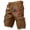 Brown, variant on Mens Cargo Pants America 250 Years Anniversary Big and Tall Comfy Construction Work Shorts Plus Size Outdoor Casual 4th of July Shorts Multi Pockets(No Belt)