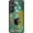 Black Cat in the Flowers, variant on Case Case for Samsung Galaxy S24 Ultra - Wireless Charging & Military-Grade Protection - Wildflower Design for Women Girls, Matte Cover Shock-Absorbing Corners - Cherry and Bows