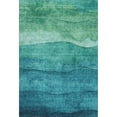 thumbnail image 2 of Addison Rugs Mayfield Premium Machine Washable Transitional Stripes Teal Rectangle Rug, 8' X 10' Machine Washable Transitional Stripes Teal Oversized Sherpa Throw Blanket, 2 of 7