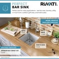 thumbnail image 6 of Ruvati 13 x 15 in Undermount 16 Gauge Zero Radius Bar Kitchen Sink Single Bowl, 6 of 13