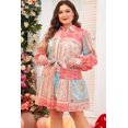 thumbnail image 4 of FOLUNSI Country Chic Plus Size Dress | Bubble Sleeves & Belt Detail, 4 of 8